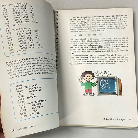 IBM PCjr Computer Manual Hands On Basic for 80s Personal Comp Spiral Book 1983 - Picture 11 of 16
